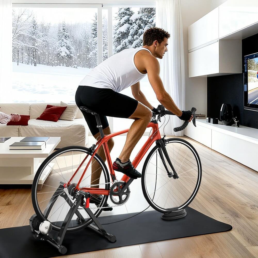 Sportneer Bike Trainer Magnetic Stationary Bike Stand for 26-28" 700C Wheels NEW